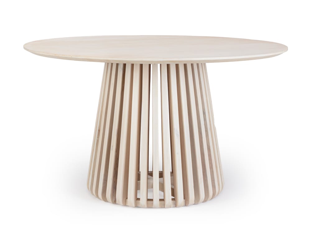 Wohnli Möbelsuche - Natürlicher runder Tisch D130 aus Mangoholz