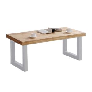 Wohnli Möbelsuche - Niedriger Couchtisch aus Eichenholz und Stahl