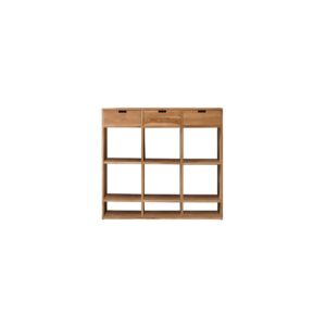 Wohnli Möbelsuche - Niedriges Bücherregal aus Teak massiv