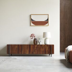 Wohnli Möbelsuche - Niedriges TV-Möbel aus massivem Palisanderholz 170 cm