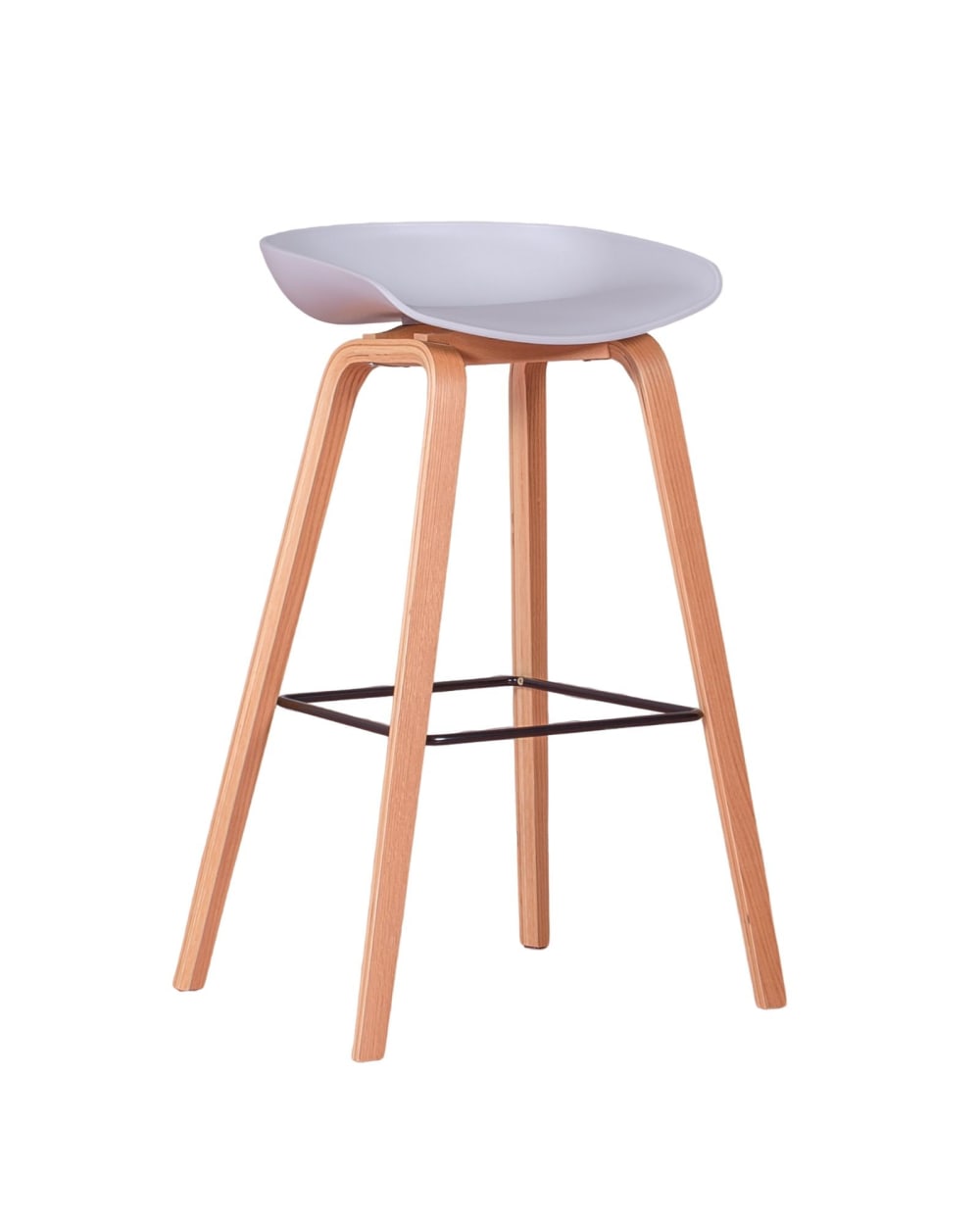 Wohnli Möbelsuche - Nordischer Hocker mit Beinen aus Buchenholz