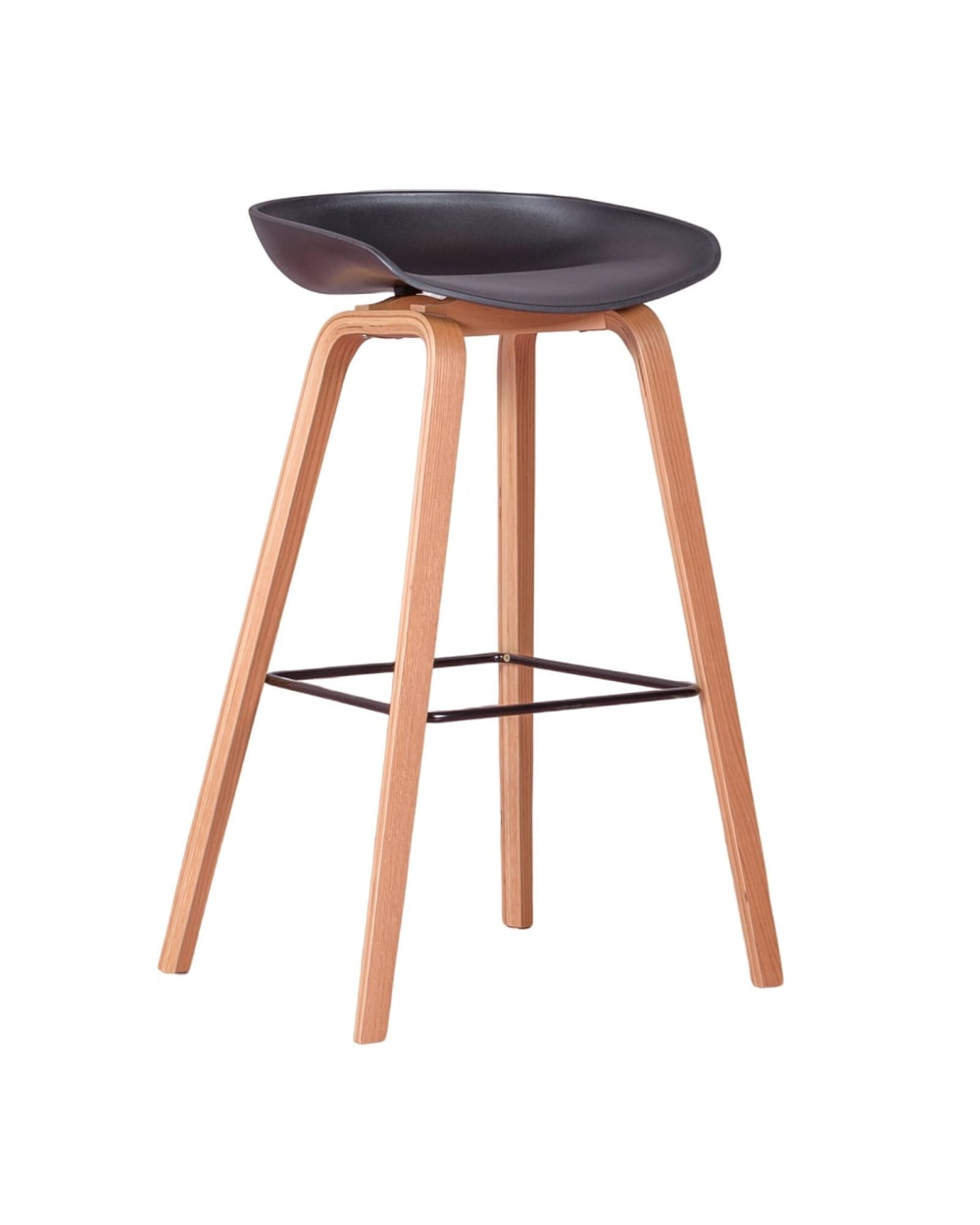 Wohnli Möbelsuche - Nordischer Hocker mit Beinen aus Buchenholz