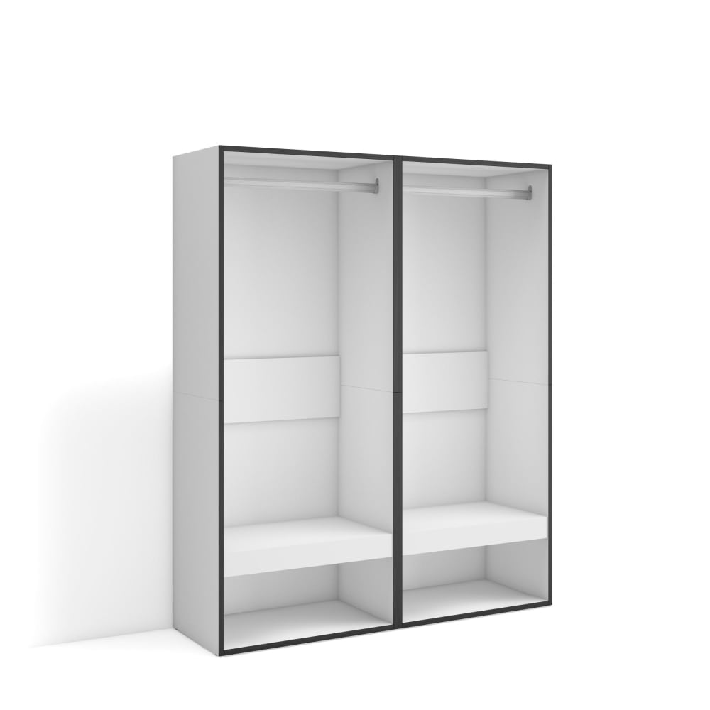 wohnli-moebel-suche-Offener-Kleiderschrank-Holzeffekt-120x35x145cm-Weiss Wohnli Möbelsuche - Offener Kleiderschrank Holzeffekt 120x35x145cm Weiß
