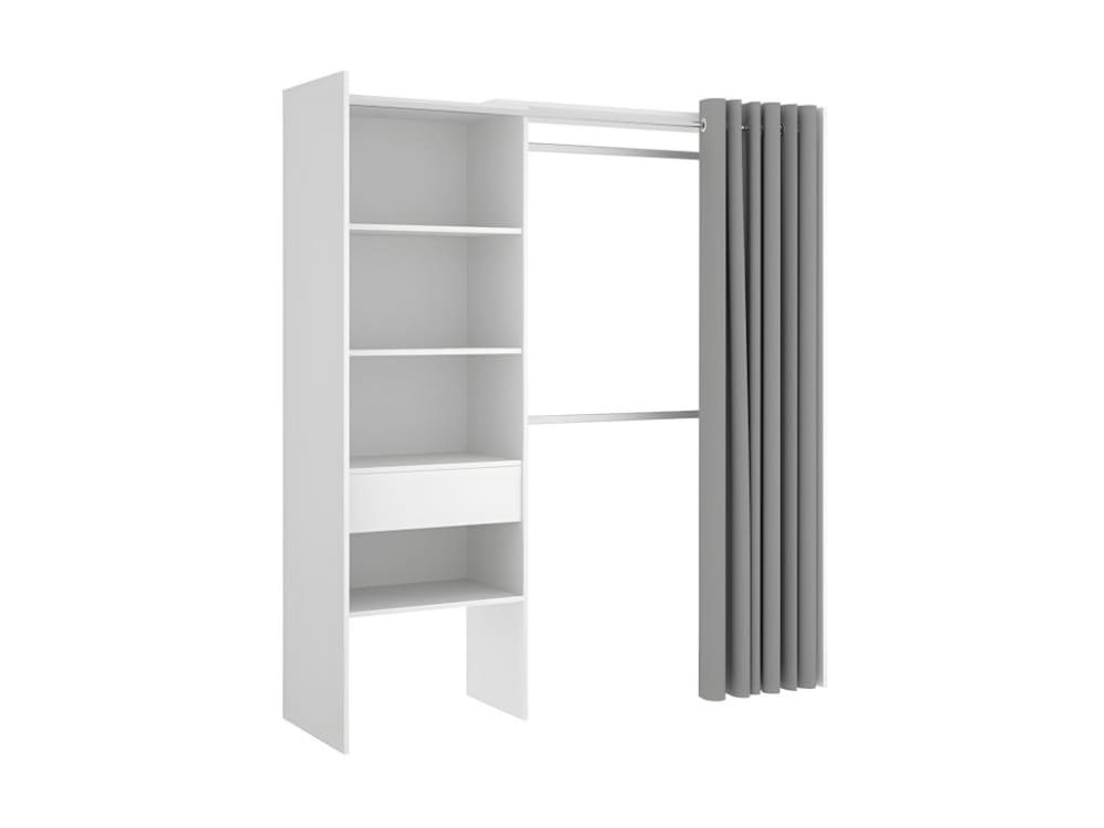 wohnli-moebel-suche-Offener-Kleiderschrank-aus-Holzspan-weiss Wohnli Möbelsuche - Offener Kleiderschrank aus Holzspan