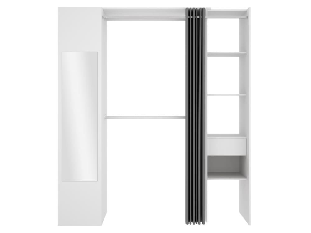 wohnli-moebel-suche-Offener-Kleiderschrank-aus-Holzspan-weiss Wohnli Möbelsuche - Offener Kleiderschrank aus Holzspan