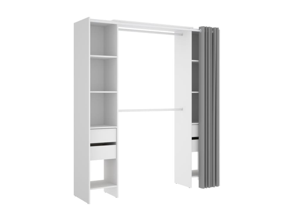 wohnli-moebel-suche-Offener-Kleiderschrank-aus-Holzspan-weiss Wohnli Möbelsuche - Offener Kleiderschrank aus Holzspan