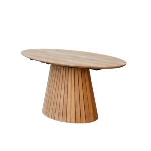 Wohnli Möbelsuche - Ovaler Tisch aus Teak massiv 6 Pers.