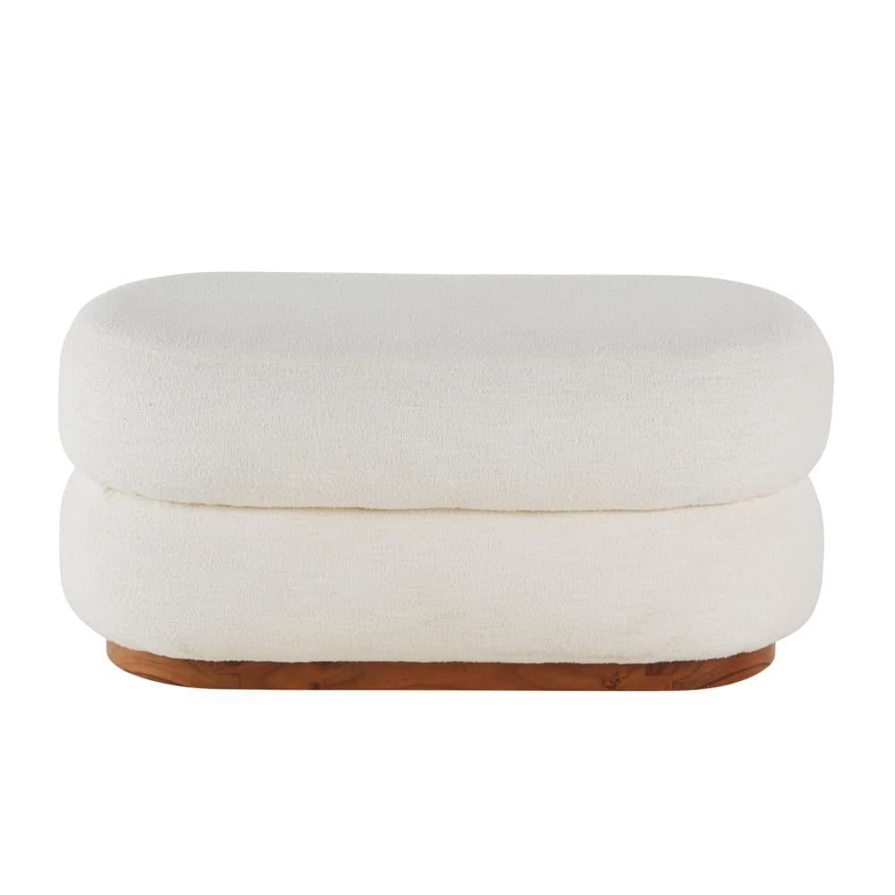 Wohnli Möbelsuche - Polsterbank mit Bouclé-Bezug