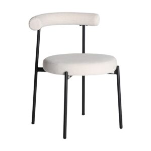 Wohnli Möbelsuche - Polyester-Stuhl in cremefarbener Farbe 55x56x76cm