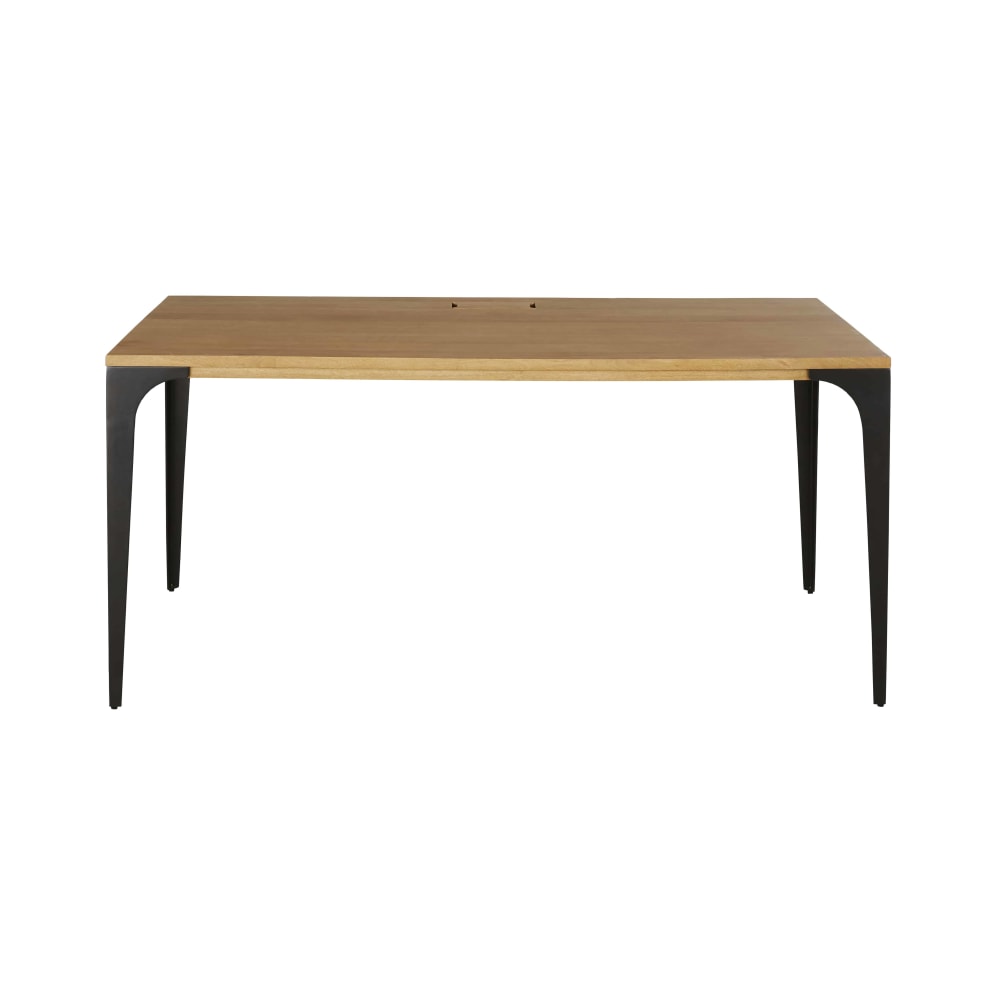 Wohnli Möbelsuche - Professioneller Schreibtisch aus Mangoholz und schwarzem Metall L160