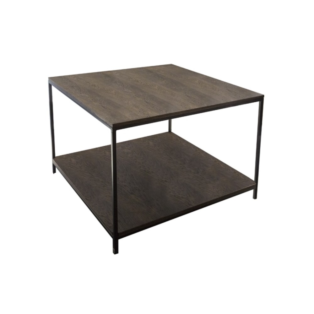 wohnli-moebel-suche-Quadratischer-Couchtisch-aus-braunem-Holz-und-Metall-L100-Schwarz Wohnli Möbelsuche - Quadratischer Couchtisch aus braunem Holz und Metall L100