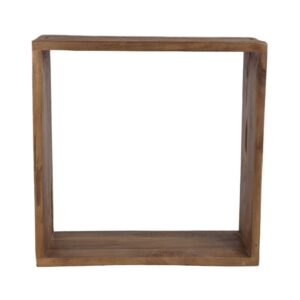 Wohnli Möbelsuche - Quadratisches Wandregal mit 1 Fach aus recyceltem Teakholz