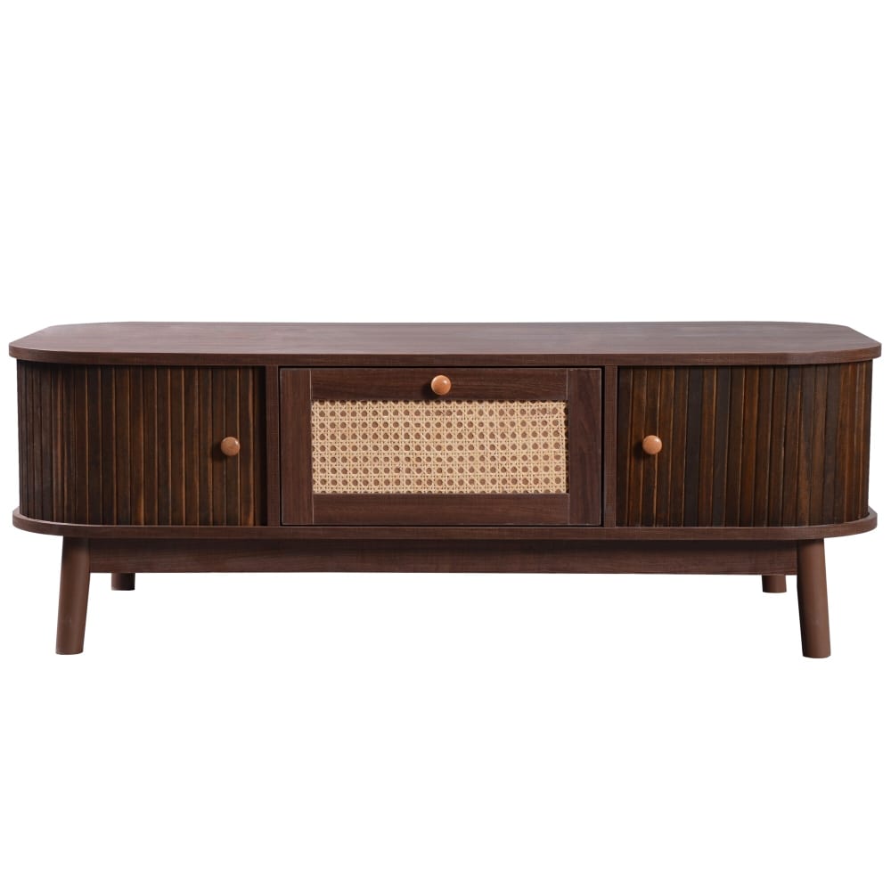 wohnli-moebel-suche-Rattan-Couchtisch-mit-1-Schublade-und-2-Nischen-Walnuss Wohnli Möbelsuche - Rattan-Couchtisch mit 1 Schublade und 2 Nischen