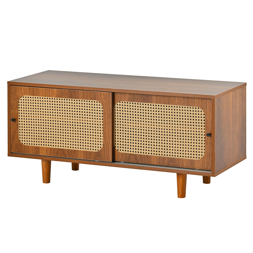wohnli-moebel-suche-Rattan-Schuhschrank-mit-2-Tueren-mit-Regal-Beige Wohnli Möbelsuche - Rattan-Schuhschrank mit 2 Türen mit Regal