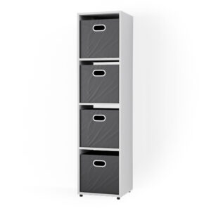 wohnli-moebel-suche-Raumteiler-mit-2-Faltboxen-Weiss-142.5-x-36.2cm Wohnli Möbelsuche - Raumteiler mit 2 Faltboxen