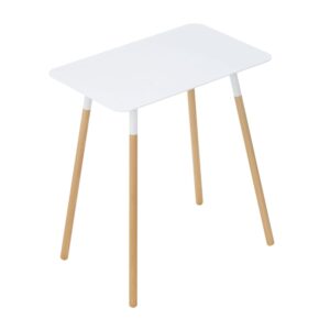 Wohnli Möbelsuche - Rechteckiger Beistelltisch mit Metallbeinen L45 cm - Weiß