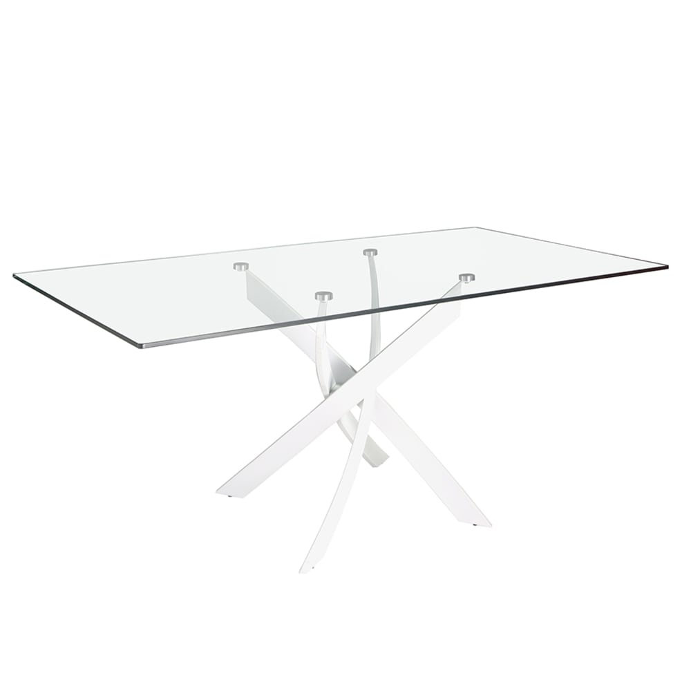 wohnli-moebel-suche-Rechteckiger-Esstisch-Glas-Weiss-140x95x75-cm Wohnli Möbelsuche - Rechteckiger Esstisch