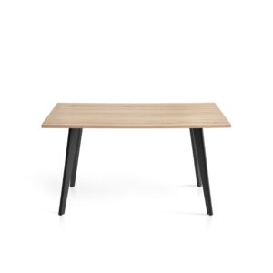 Wohnli Möbelsuche - Rechteckiger Esstisch aus Melamin und Metall für 6 Personen L140 cm