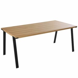 Wohnli Möbelsuche - Rechteckiger Esstisch aus Melamin und Stahl 180 cm
