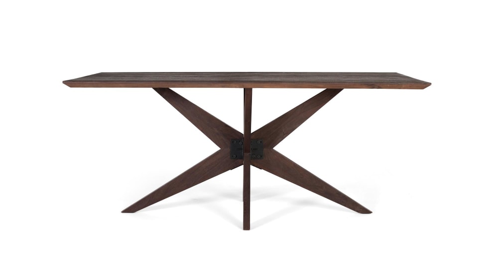 Wohnli Möbelsuche - Rechteckiger Esstisch aus Wenge-Mangoholz 180 cm