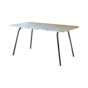 Wohnli Möbelsuche - Rechteckiger Esstisch premium-terrazzo und Metall Grey 46 Pers.