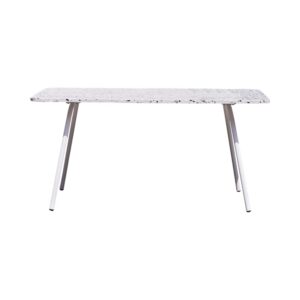Wohnli Möbelsuche - Rechteckiger Tisch Premium-Terrazzo und Metall weiß 46 Pers.