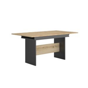 Wohnli Möbelsuche - Rechteckiger Tisch mit 1 Verlängerung L205/160 cm - Dekor Heller Holz