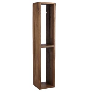 Wohnli Möbelsuche - Rechteckiges Wandregal mit 2 Fächern aus recyceltem Teakholz