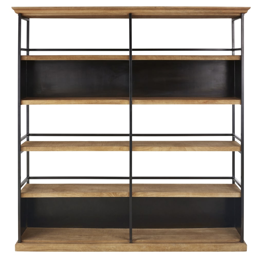 Wohnli Möbelsuche - Regal aus Mangoholz und schwarzem Metall