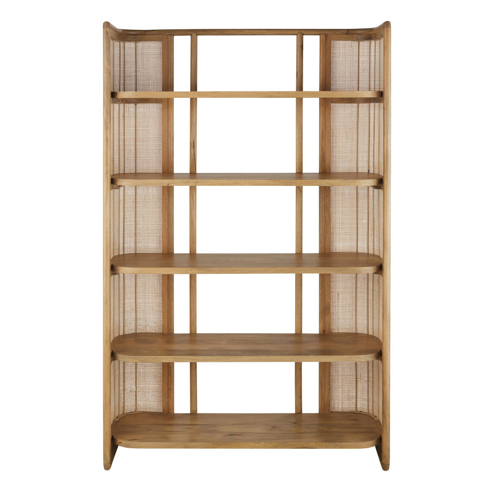 Wohnli Möbelsuche - Regal aus massivem Mangoholz und Pflanzenfasern