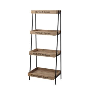 Wohnli Möbelsuche - Regal aus schwarz Metall und Tannenholz