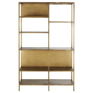 Wohnli Möbelsuche - Regal im Industrial-Stil aus messingfarbenem