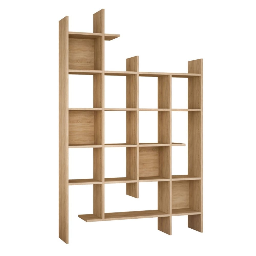 wohnli-moebel-suche-Regal-mit-18-Faechern-H188-cm-Dekor-Eiche Wohnli Möbelsuche - Regal mit 18 Fächern H188 cm - Dekor Eiche