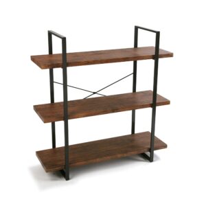 Wohnli Möbelsuche - Regal mit 3 Böden aus Spanplatte in Holzoptik und Metall