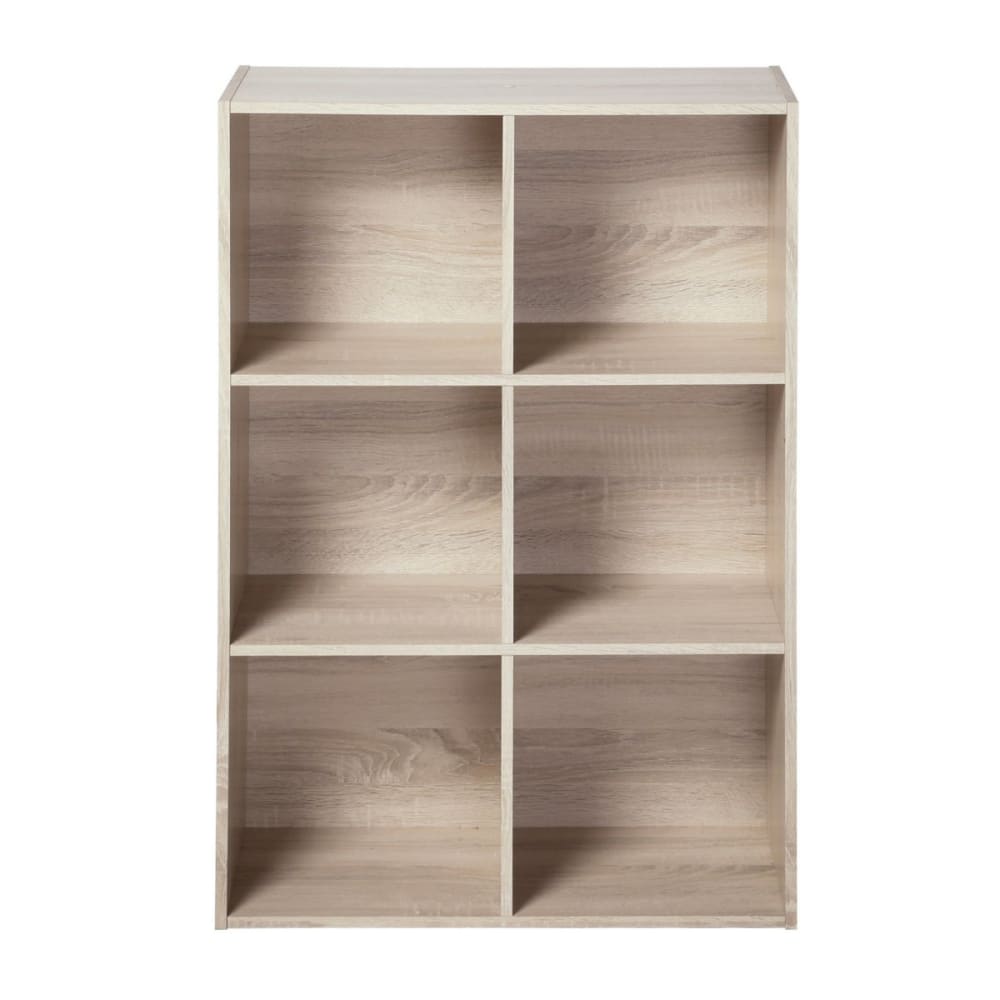 wohnli-moebel-suche-Regal-mit-6-Faechern-H915-x-L615-cm-Dekor-Heller-Holz Wohnli Möbelsuche - Regal mit 6 Fächern - H91