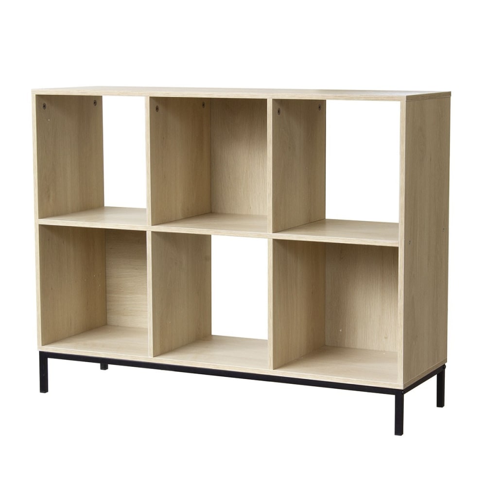wohnli-moebel-suche-Regal-mit-6-Faechern-und-metallbeinen-Dekor-Heller-Holz Wohnli Möbelsuche - Regal mit 6 Fächern und metallbeinen - Dekor Heller Holz