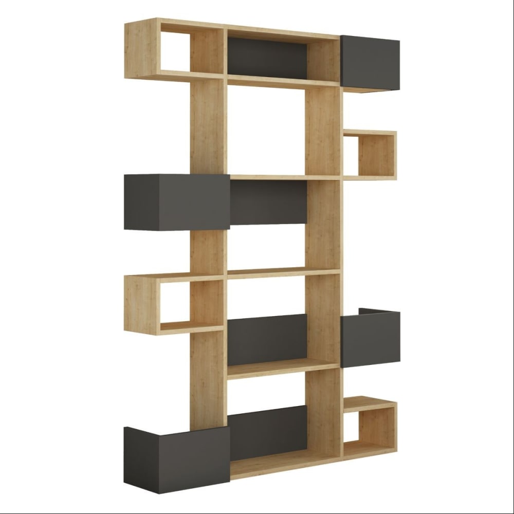 wohnli-moebel-suche-Regal-mit-9-Faechern-L120-cm-Anthrazitgrau Wohnli Möbelsuche - Regal mit 9 Fächern L120 cm - Anthrazitgrau