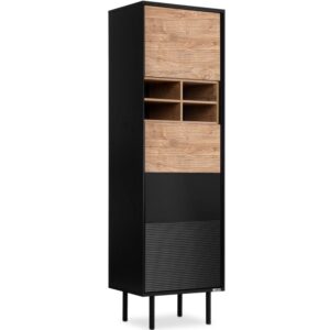 wohnli-moebel-suche-Regal-mit-Kreuzeinlage-schwarz-Eiche-natur Wohnli Möbelsuche - Regal mit Kreuzeinlage