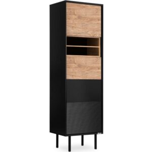 wohnli-moebel-suche-Regal-mit-Kreuzeinlage-schwarz-Eiche-natur Wohnli Möbelsuche - Regal mit Kreuzeinlage