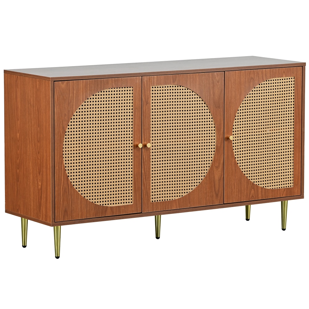 Wohnli Möbelsuche - Retro-Sideboard aus Rohrholz mit Goldenen Beinen