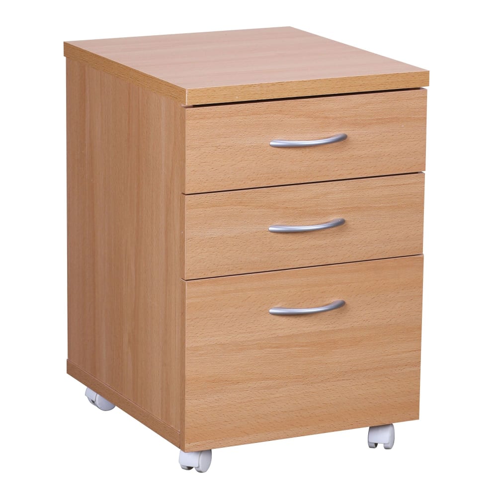 wohnli-moebel-suche-Rollcontainer-mit-3-Schubladen-aus-Spanplatte-Braun Wohnli Möbelsuche - Rollcontainer mit 3 Schubladen aus Spanplatte