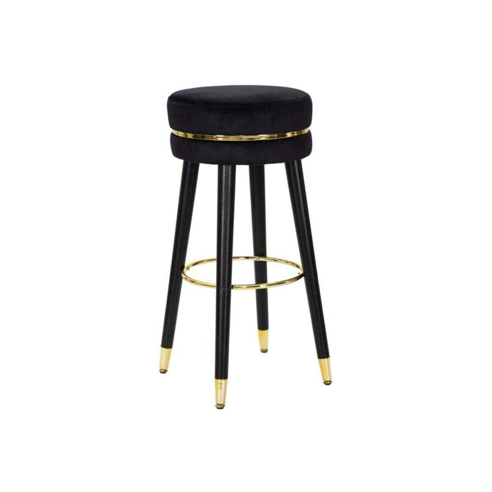 wohnli-moebel-suche-Runder-Barhocker-aus-Stoff-mit-Holzbeinen-O-cm-35x74schwarz Wohnli Möbelsuche - Runder Barhocker aus Stoff mit Holzbeinen Ø cm 35x74
