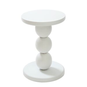 Wohnli Möbelsuche - Runder Beistelltisch aus Holz Weiß