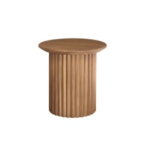 Wohnli Möbelsuche - Runder Beistelltisch aus massivem Teakholz