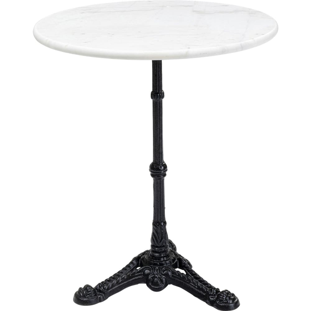 wohnli-moebel-suche-Runder-Bistrotisch-aus-Marmor-und-Stahl-schwarz-und-weiss-D60cm Wohnli Möbelsuche - Runder Bistrotisch aus Marmor und Stahl