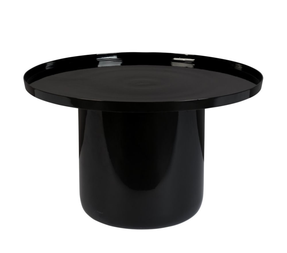 Wohnli Möbelsuche - Runder Couchtisch aus Aluminium in Schwarz