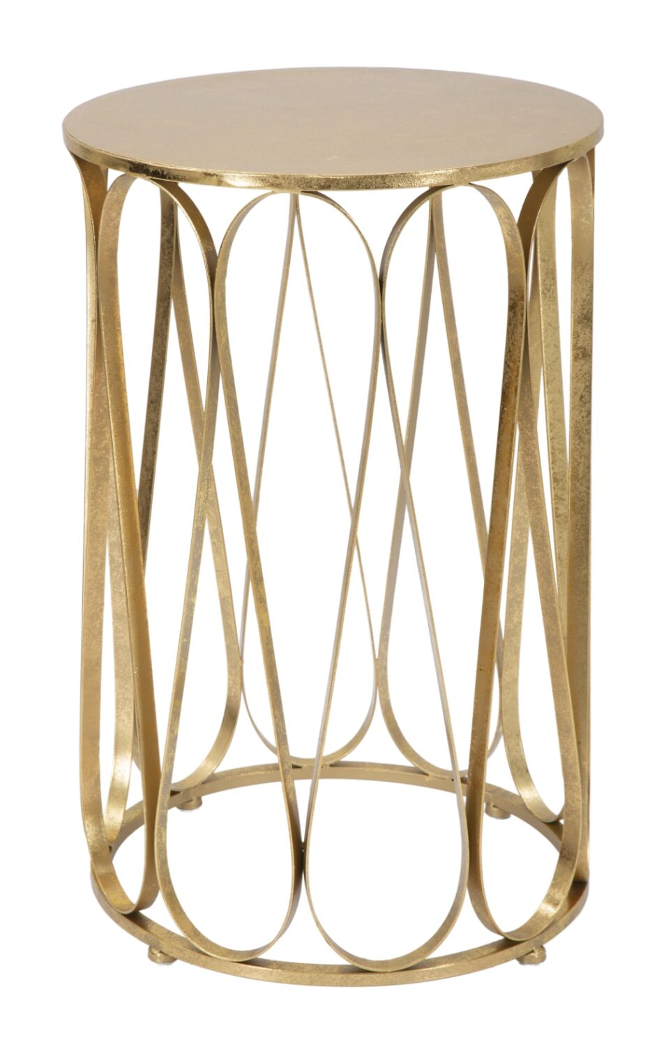 Wohnli Möbelsuche - Runder Couchtisch aus Metall mit Tischplatte Ø cm 37X58