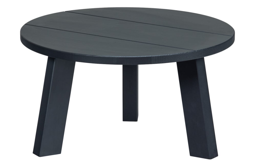 Wohnli Möbelsuche - Runder Couchtisch aus mattschwarzem Holz