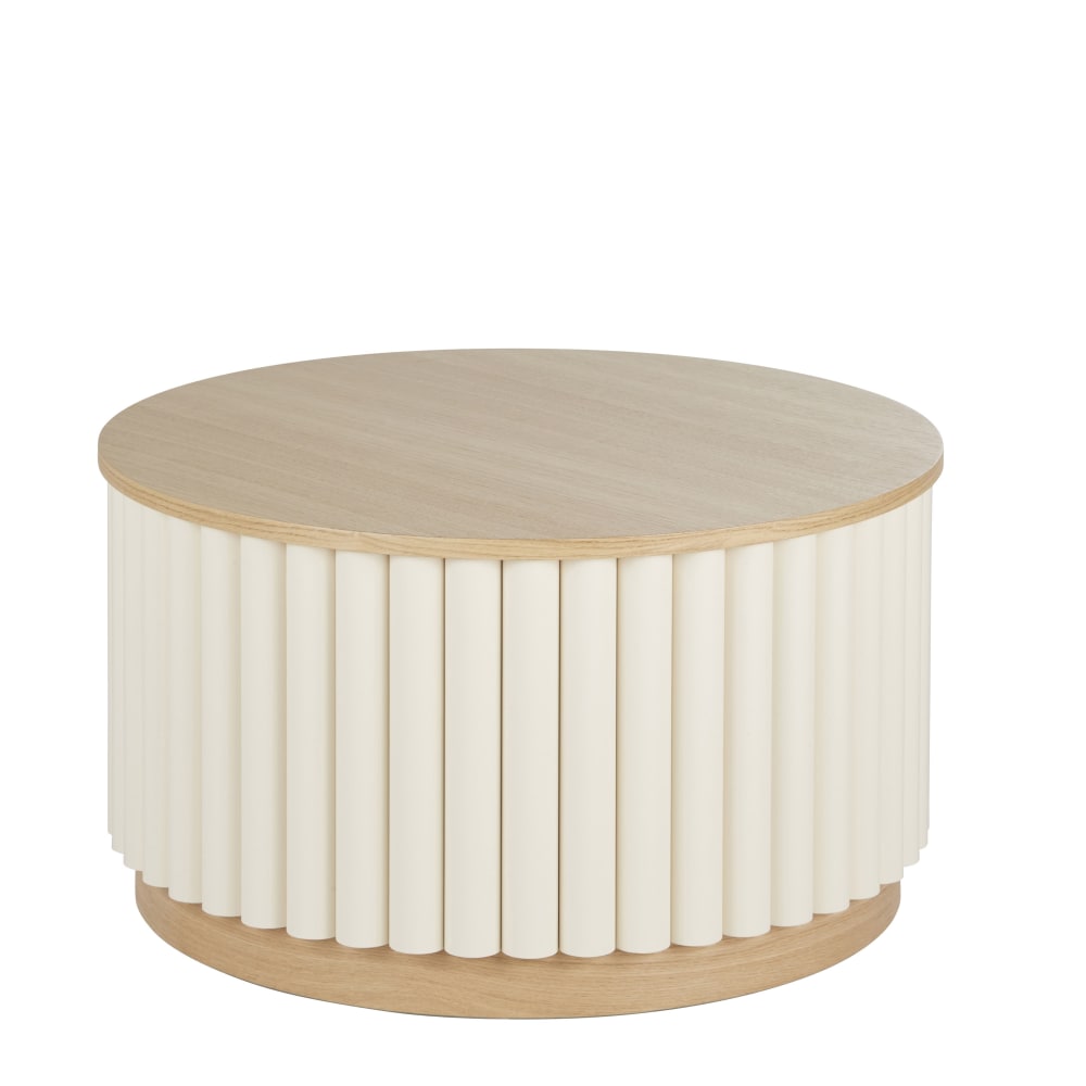 Wohnli Möbelsuche - Runder Couchtisch mit ausklappbarer Tischplatte