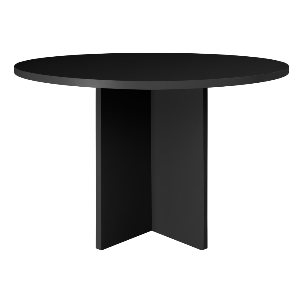 Wohnli Möbelsuche - Runder Esstisch aus lackiertem MDF 3 cm in Schwarz
